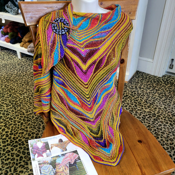 Butterfly Papillon Shawl Knit Kit – Rapunzel's Boutique Frankenmuth