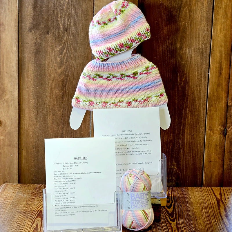 Baby Blossom Chunky Hat and Shrug Knit Kits