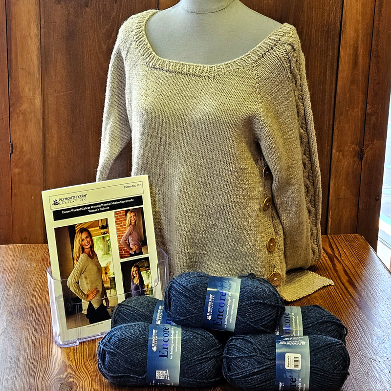Encore Worsted Womans Pullover Knit Kit