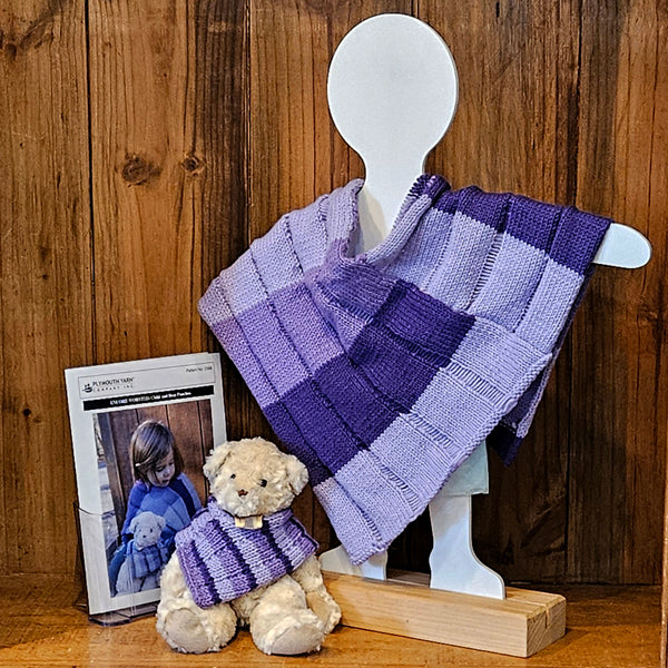 Child and Bear Poncho Knit Kit