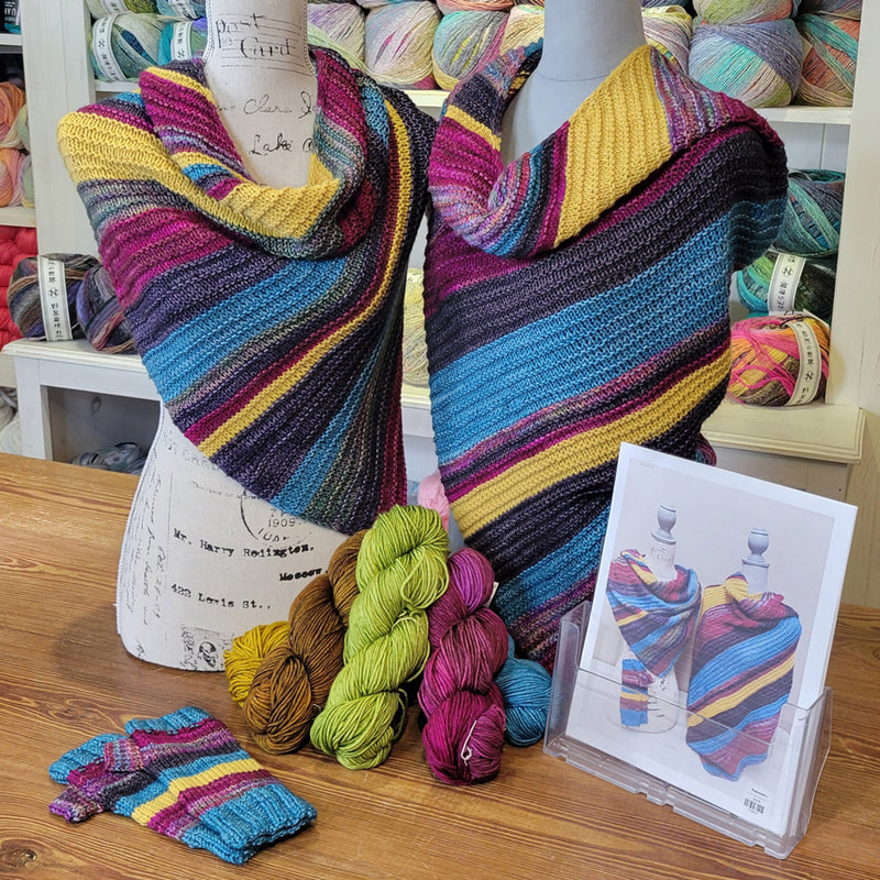 Peruvian Shawl and Mittens Knit Kit